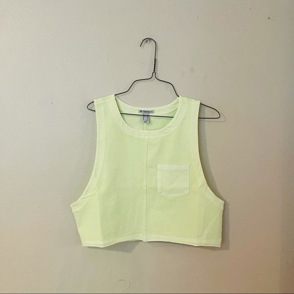 NWT Yellow Cropped Sleeveless Top